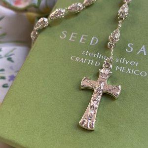 Silver Rosary Necklace